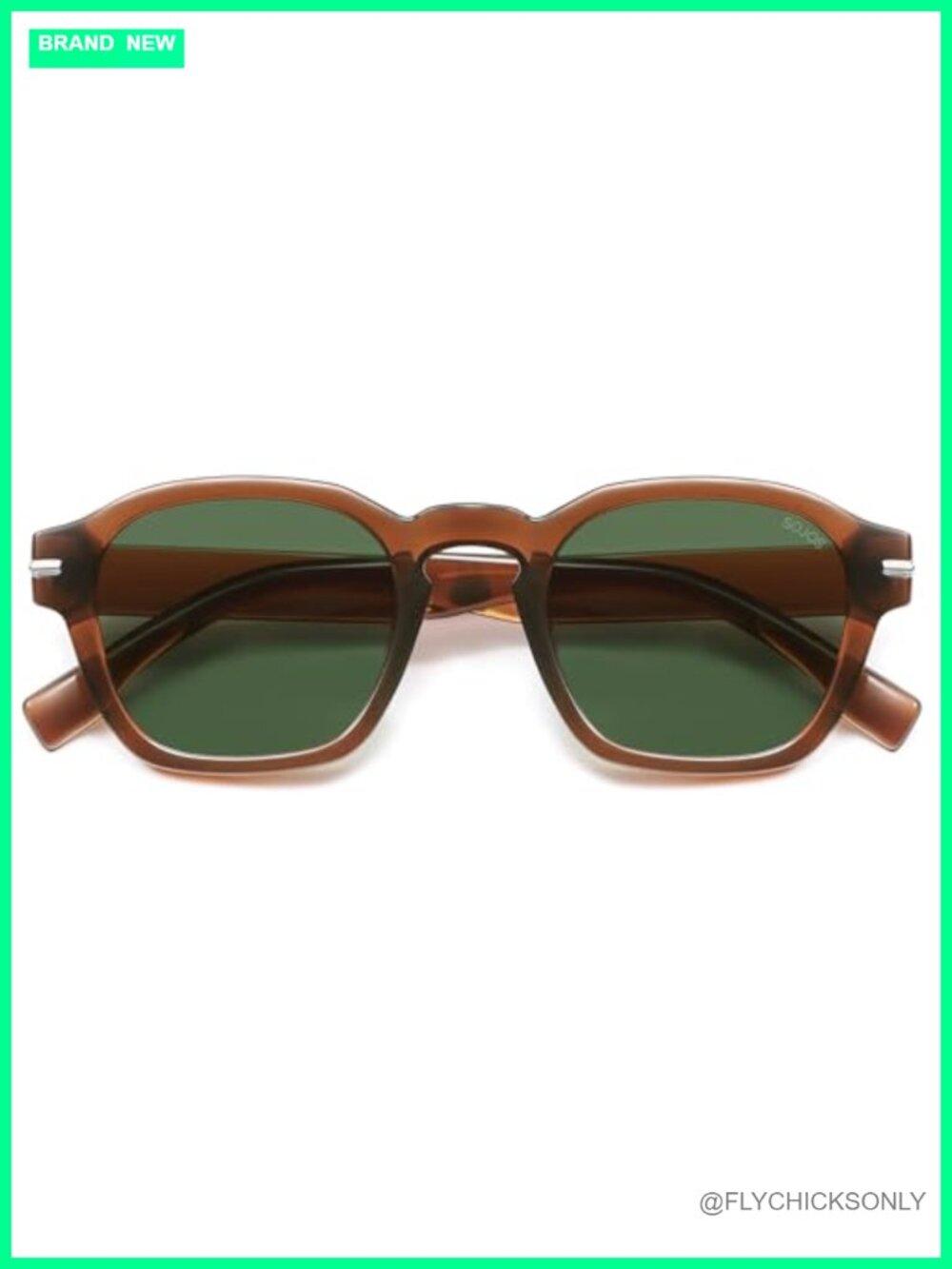 Retro Square Polarized Sunglasses UV400 Shield Full Frame